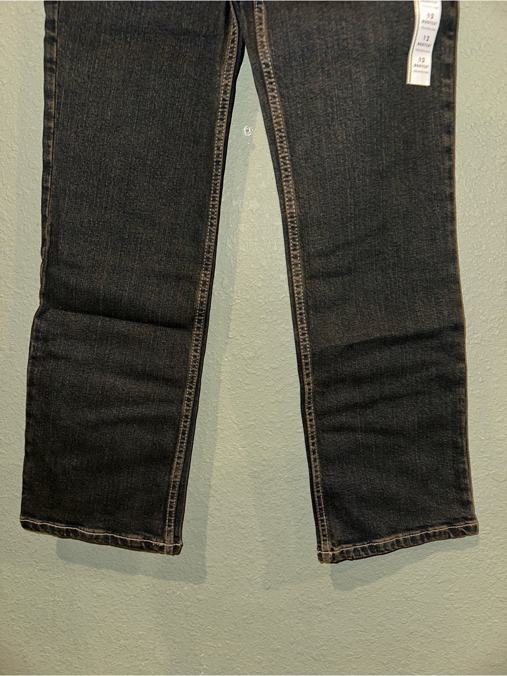 Cat & Jack boys Black Straight Jeans with Contrast Stitching - Picture 3 of 7
